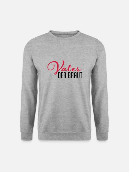 vater der braut - Unisex Pullover - Weißgrau meliert