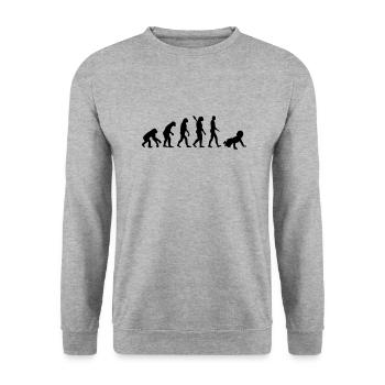 Évolution Bébé - Sweat-shirt Unisexe - gris chiné - Devant - Alina (178cm) & Michal (187cm)