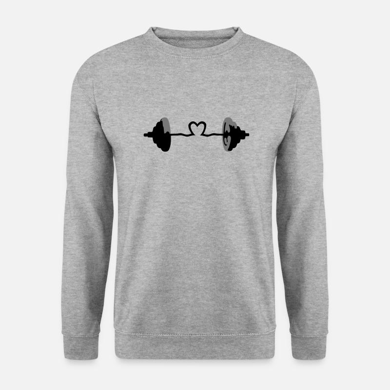Weights, Barbell, Muscles - Unisex Sweatshirt - salt & pepper