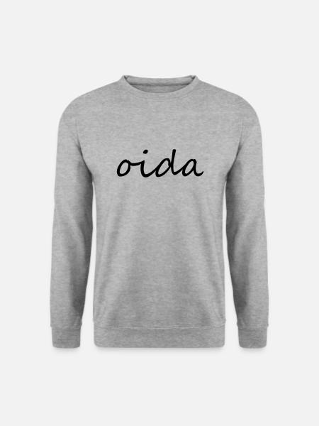 oida - Unisex Pullover - Weißgrau meliert