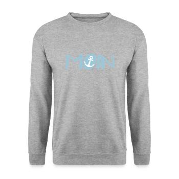 Moin sailor - Unisex Sweatshirt - salt & pepper - Front - Alina (178cm) & Michal (187cm)