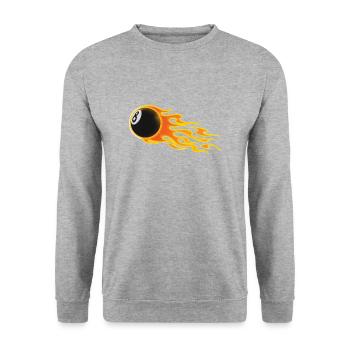 8, billard, billard, billard - Sweat-shirt Unisexe - gris chiné - Devant - Alina (178cm) & Michal (187cm)