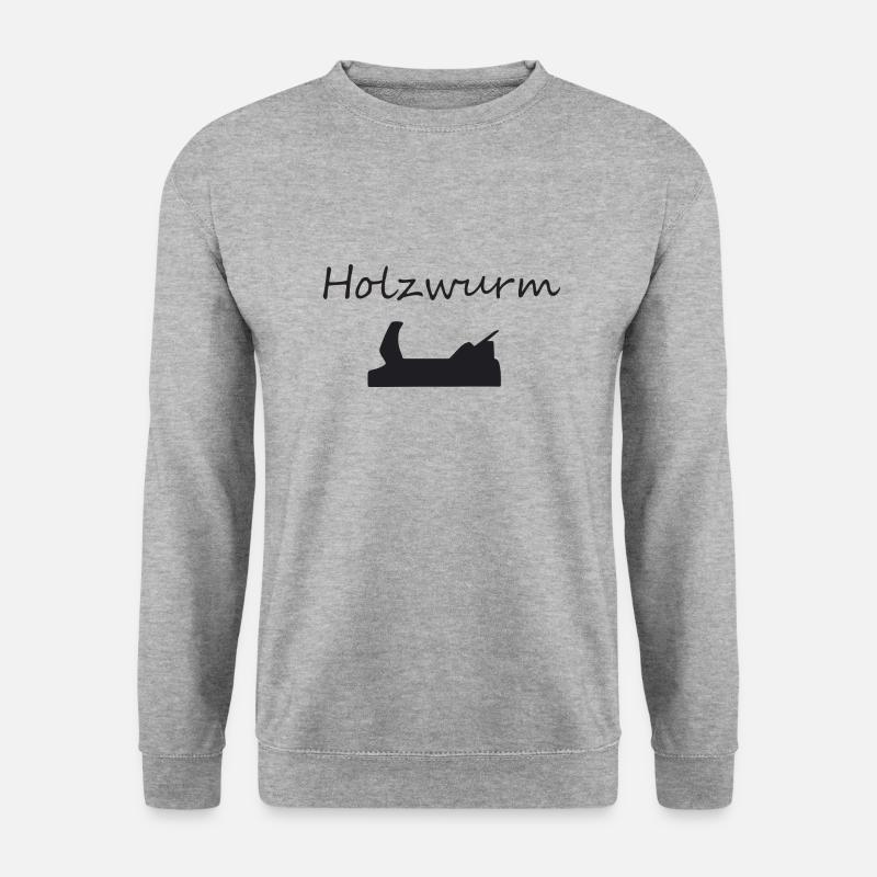 Holzwurm - Unisex Pullover - Weißgrau meliert