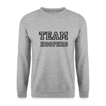 Team Hoopers Agility Dog Sport - Unisex Sweatshirt - salt & pepper - Front - Alina (178cm) & Michal (187cm)