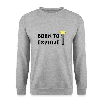 Urbex - Born to explore - Unisex Sweatshirt - salt & pepper - Front - Alina (178cm) & Michal (187cm)