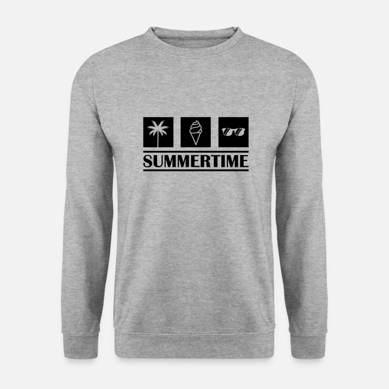 Summertime - Unisex Pullover - Weißgrau meliert