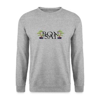 bonsai nebari yamadori japan bonsai garden - Unisex Sweatshirt - salt & pepper - Front - Alina (178cm) & Michal (187cm)