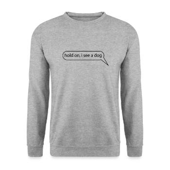 Hund Dog - Unisex Sweatshirt - salt & pepper - Front - Alina (178cm) & Michal (187cm)