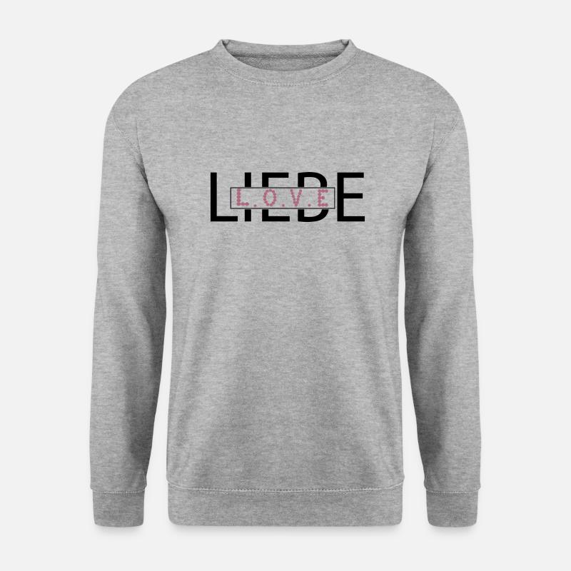 L.O.V.E - Unisex Pullover - Weißgrau meliert