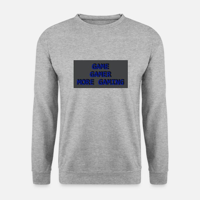 game gamer - Unisex Pullover - Weißgrau meliert