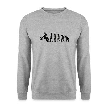 Motorcross Motorcycle Motorcycle Fan Motorcyclist - Unisex Sweatshirt - salt & pepper - Front - Alina (178cm) & Michal (187cm)