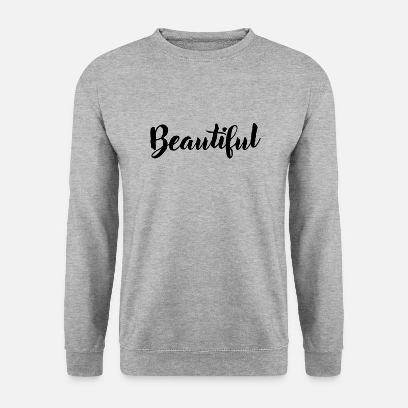 Beautiful - Unisex Pullover - Weißgrau meliert