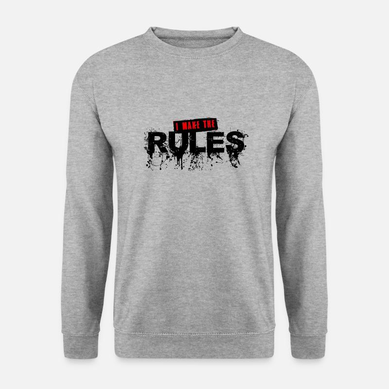 Ich mache das Slogan-Zitat des Regelfeldtextes - Unisex Pullover - Weißgrau meliert