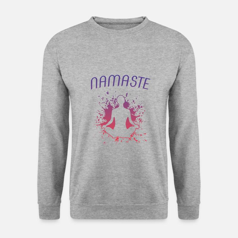 Namaste Yoga - Unisex Pullover - Weißgrau meliert