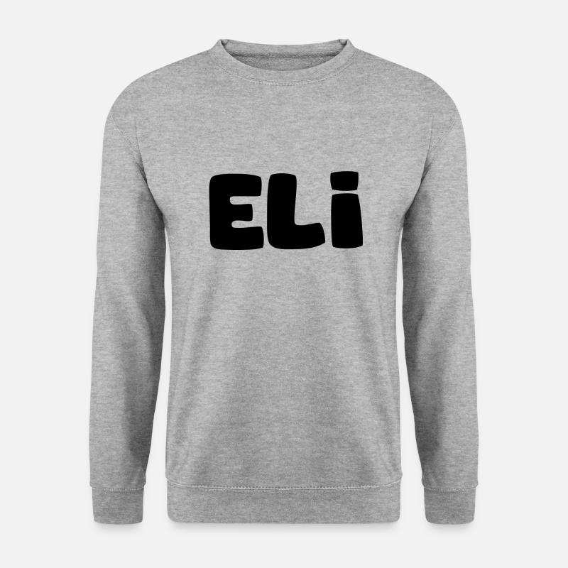 Name - Eli - Unisex Pullover - Weißgrau meliert