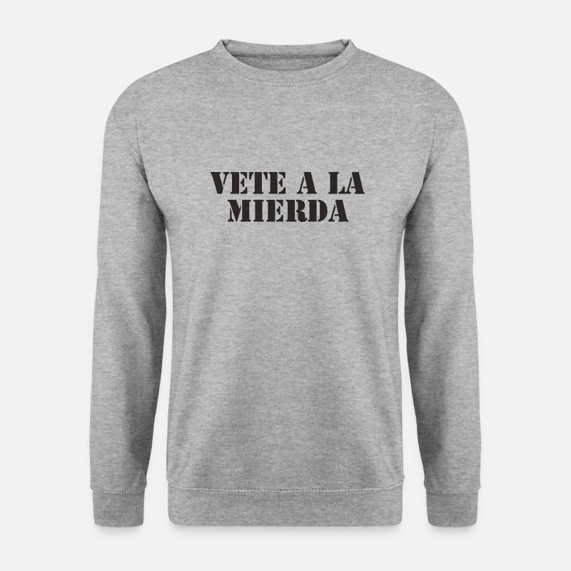 spanisch - Unisex Pullover - Weißgrau meliert