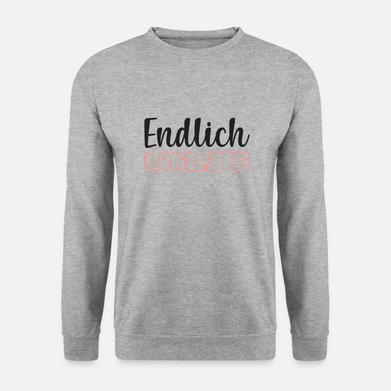 Herbst- Endlich Kuschelwetter Geschenk - Unisex Pullover - Weißgrau meliert
