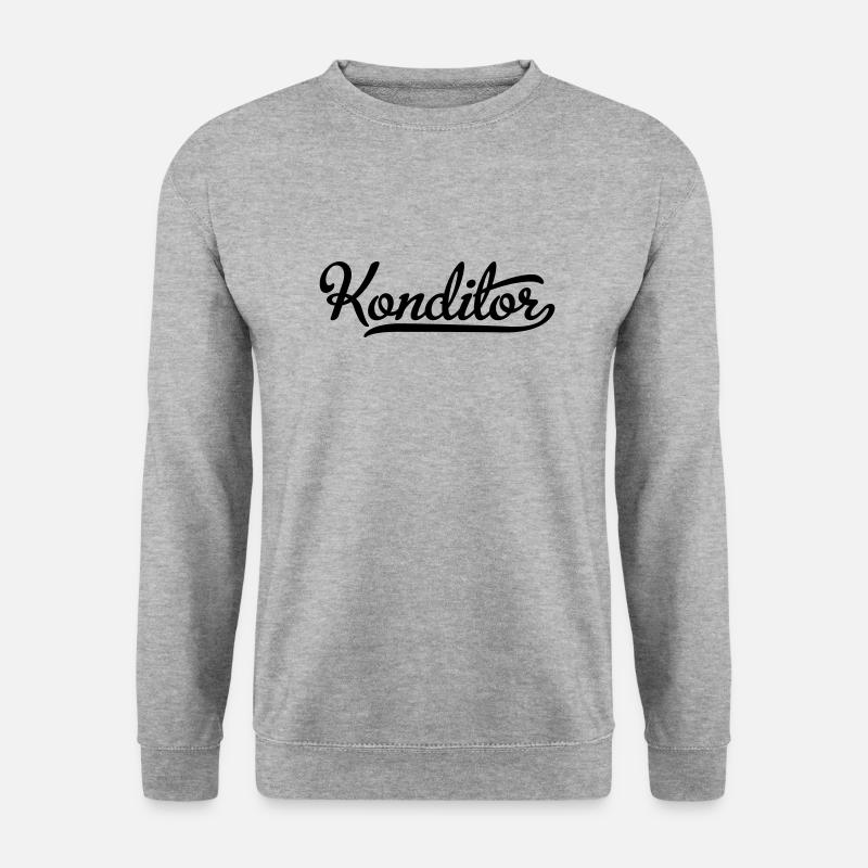 Konditor - Unisex Pullover - Weißgrau meliert