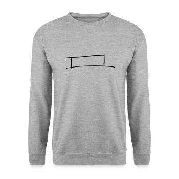 Cadre décoratif. Modèle de bannière / badge nominatif. - Sweat-shirt Unisexe - gris chiné - Devant - Alina (178cm) & Michal (187cm)