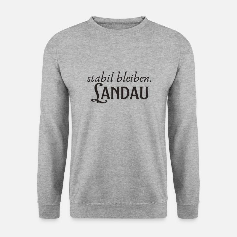 Stabil bleiben Landau - Unisex Pullover - Weißgrau meliert