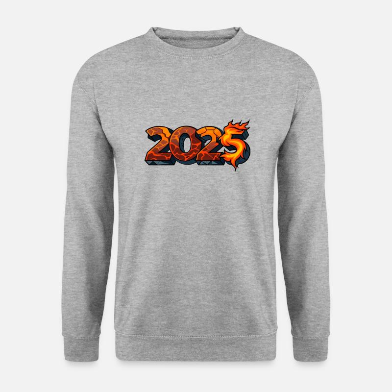 2025 - Unisex Pullover - Weißgrau meliert