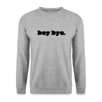 boy bye. - Unisex Pullover - Weißgrau meliert - Vorne - Alina (178cm) & Michal (187cm)