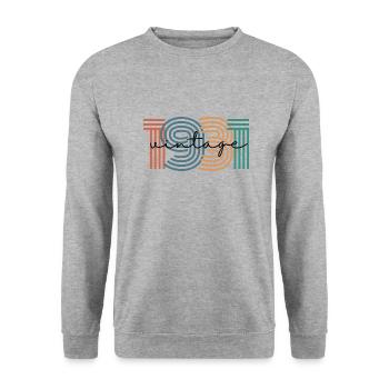 1931 Vintage Retro - Unisex Sweatshirt - salt & pepper - Front - Alina (178cm) & Michal (187cm)