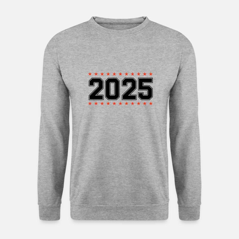 2025 - Unisex Pullover - Weißgrau meliert