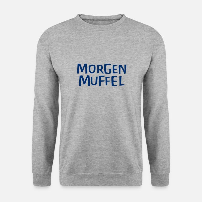 Morgenmuffel - Unisex Pullover - Weißgrau meliert