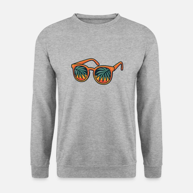 Sonnenbrille - Unisex Pullover - Weißgrau meliert