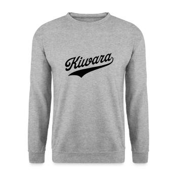 Kiwara Polizei auf Wienerisch - Unisex Pullover - Weißgrau meliert - Vorne - Alina (178cm) & Michal (187cm)