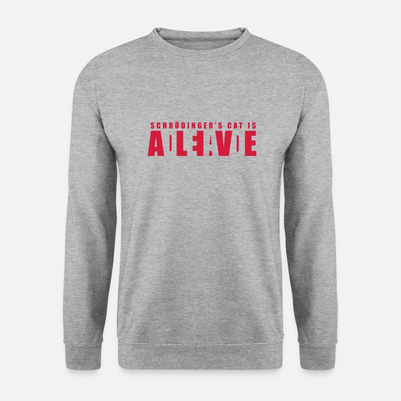 Schrödingers Katze - Unisex Pullover - Weißgrau meliert