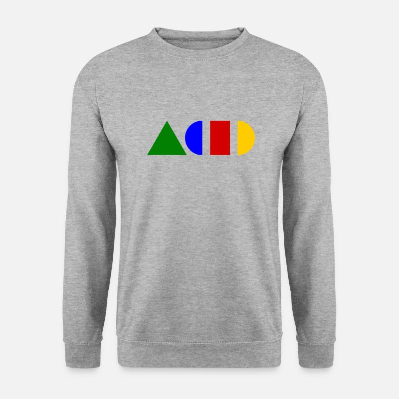 ACID - Unisex Pullover - Weißgrau meliert