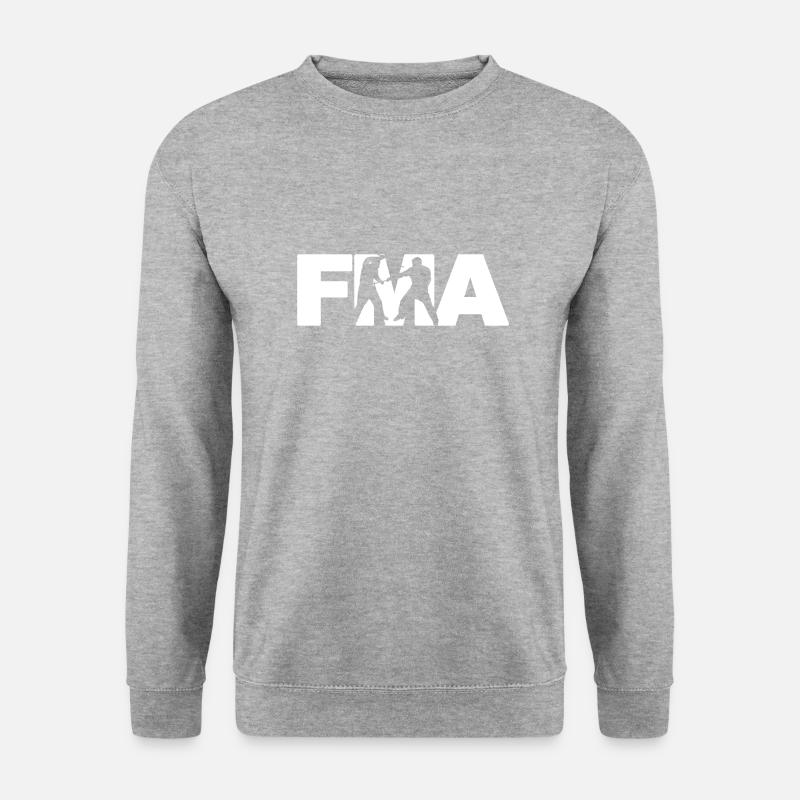 FMA Fighter - Unisex Pullover - Weißgrau meliert