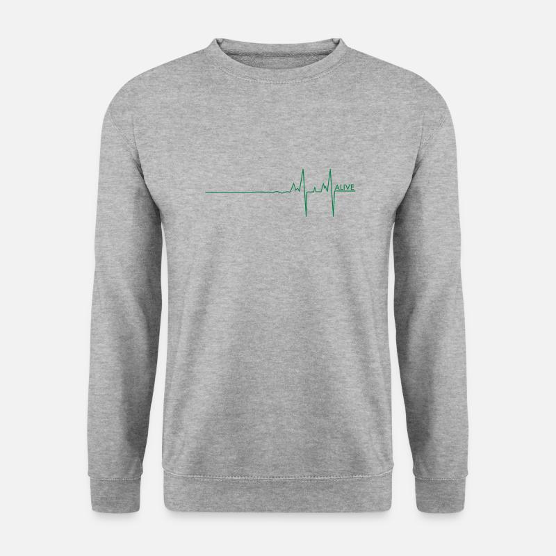 Alive pulse/UK - Unisex Pullover - Weißgrau meliert
