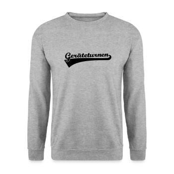 Geräteturnen - Unisex Pullover - Weißgrau meliert - Vorne - Alina (178cm) & Michal (187cm)
