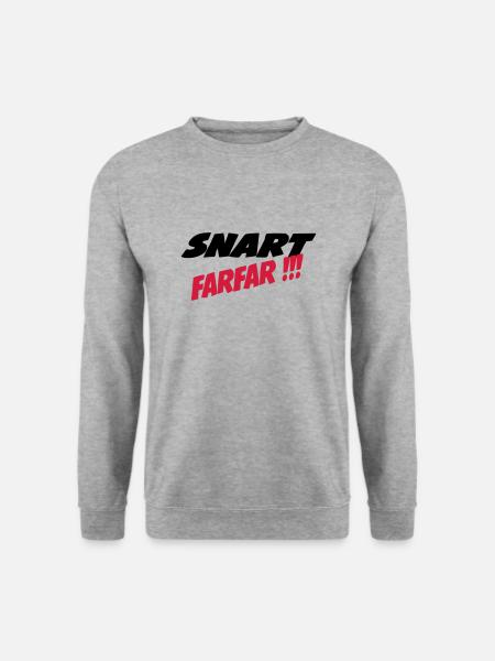 Snart farfar !!! - Unisex Pullover - Weißgrau meliert