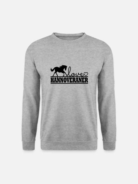 Pferd Hannoveraner - Unisex Pullover - Weißgrau meliert
