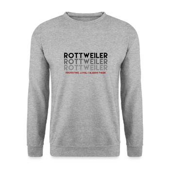 I Love Rottweilers, Rottweilers, Rottweiler Dog - Unisex Sweatshirt - salt & pepper - Front - Alina (178cm) & Michal (187cm)
