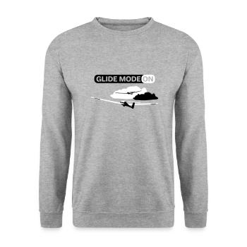 Glider Gliding Glider Glider Pilot Pilot - Unisex Sweatshirt - salt & pepper - Front - Alina (178cm) & Michal (187cm)