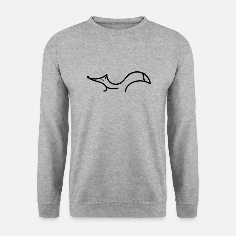 Fox linear b - Unisex Sweatshirt - salt & pepper
