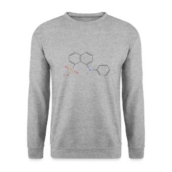 Molécule de lipase - Formule structurale colorée - Sweat-shirt Unisexe - gris chiné - Devant - Alina (178cm) & Michal (187cm)