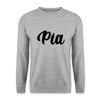 Pia - Unisex Pullover - Weißgrau meliert - Vorne - Alina (178cm) & Michal (187cm)