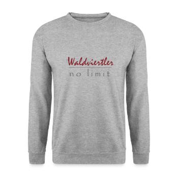 Waldviertler 19 - Unisex Pullover - Weißgrau meliert - Vorne - Alina (178cm) & Michal (187cm)