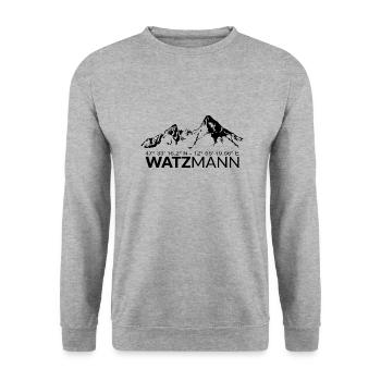 Berg Watzmann Coordonnées GPS Géocachette d’adresse - Sweat-shirt Unisexe - gris chiné - Devant - Alina (178cm) & Michal (187cm)