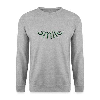 Smile Green - Sweat-shirt Unisexe - gris chiné - Devant - Alina (178cm) & Michal (187cm)