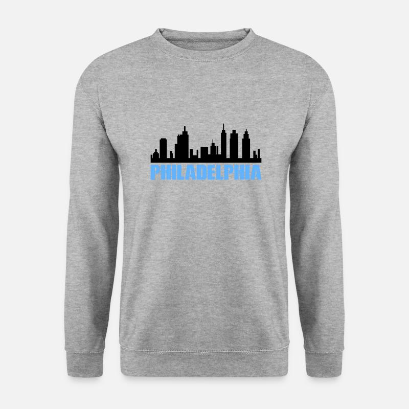 Philadelphia - Unisex Pullover - Weißgrau meliert