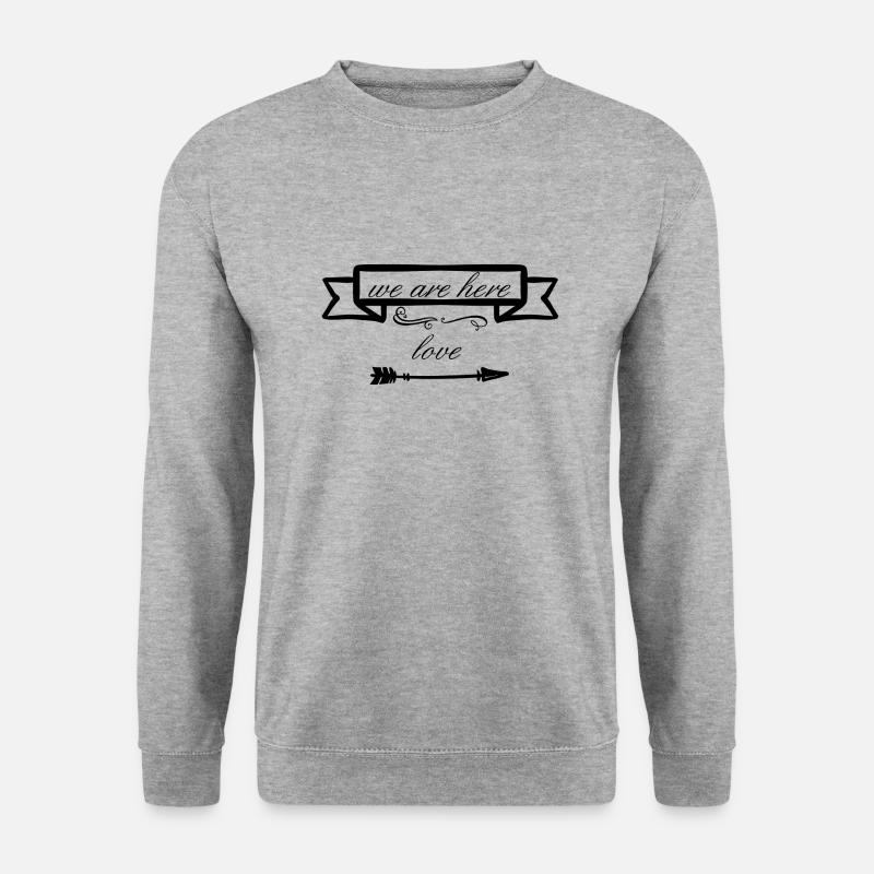 love . - Unisex Pullover - Weißgrau meliert