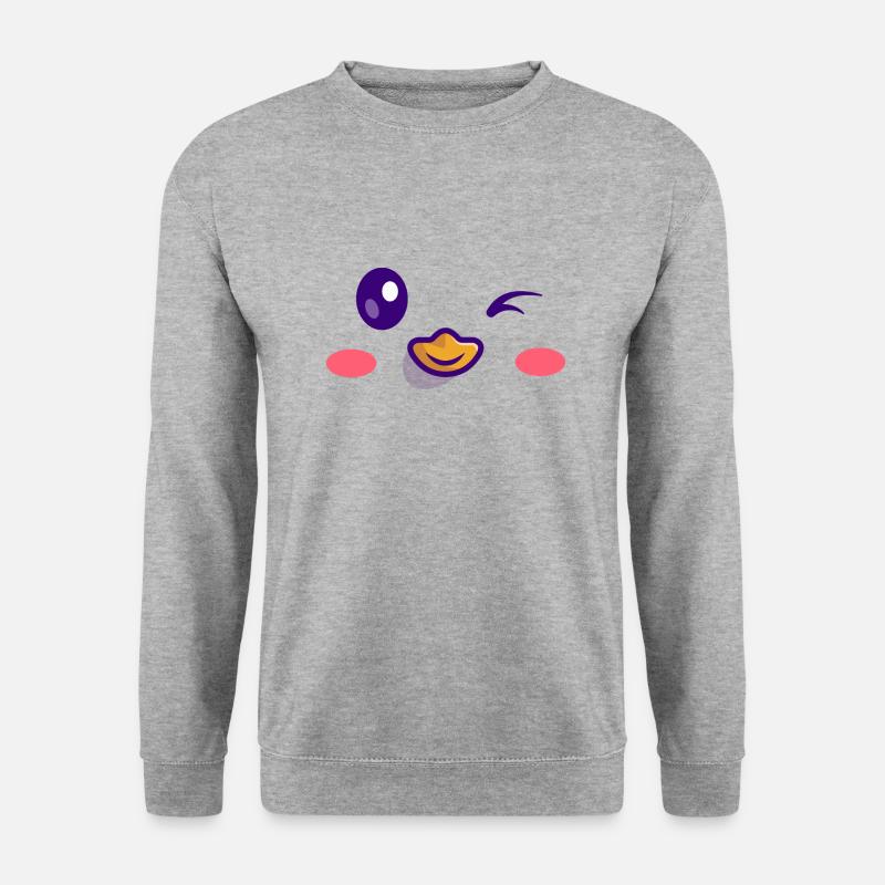 Chicken/Küken - Unisex Pullover - Weißgrau meliert