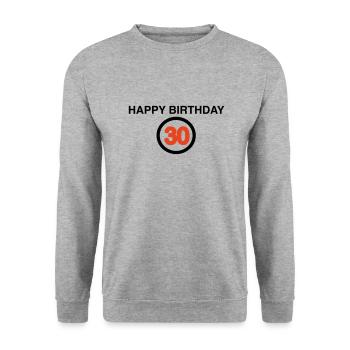 30th Birthday - Unisex Sweatshirt - salt & pepper - Front - Alina (178cm) & Michal (187cm)